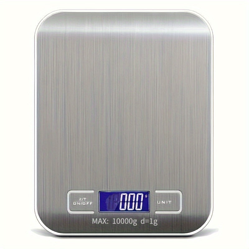 Digital Kitchen Food Scale 10kg Waterproof Stainless Steel Display for Baking Cooking and Meal Prep
