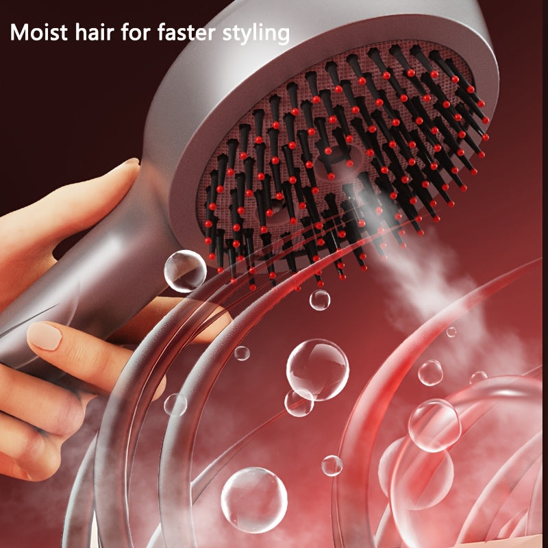 Erkaklar va ayollar uchun uzun va qisqa sochlarni namlantirish va uslubga keltirish uchun tebranuvchi massajni purkagich namlantirish bilan birlashtiradi.