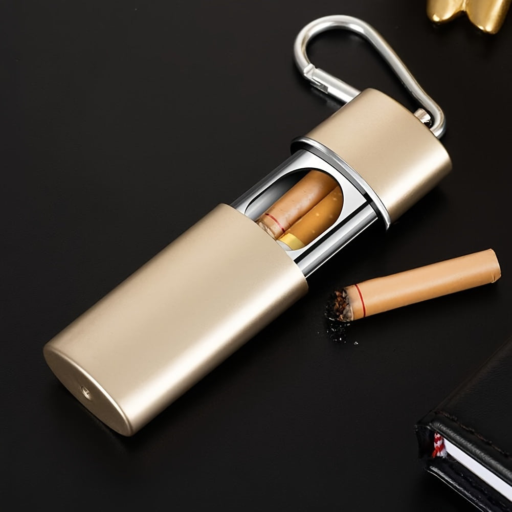 Small Metal Ashtray for Car and Outdoor Use, Sealed and Portable