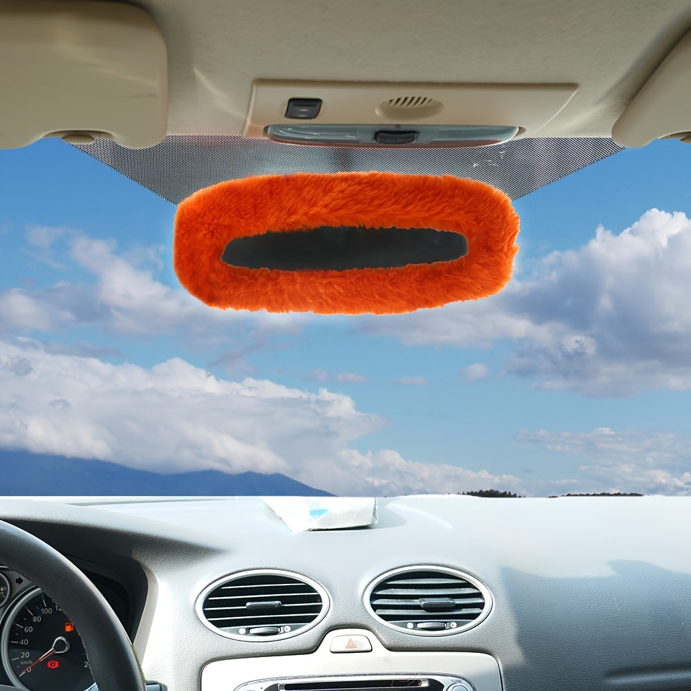 Uniseks yumuşoq va chiroyli o‘rindiqli avtomobil orqa ko‘zg‘a qopqog‘i
