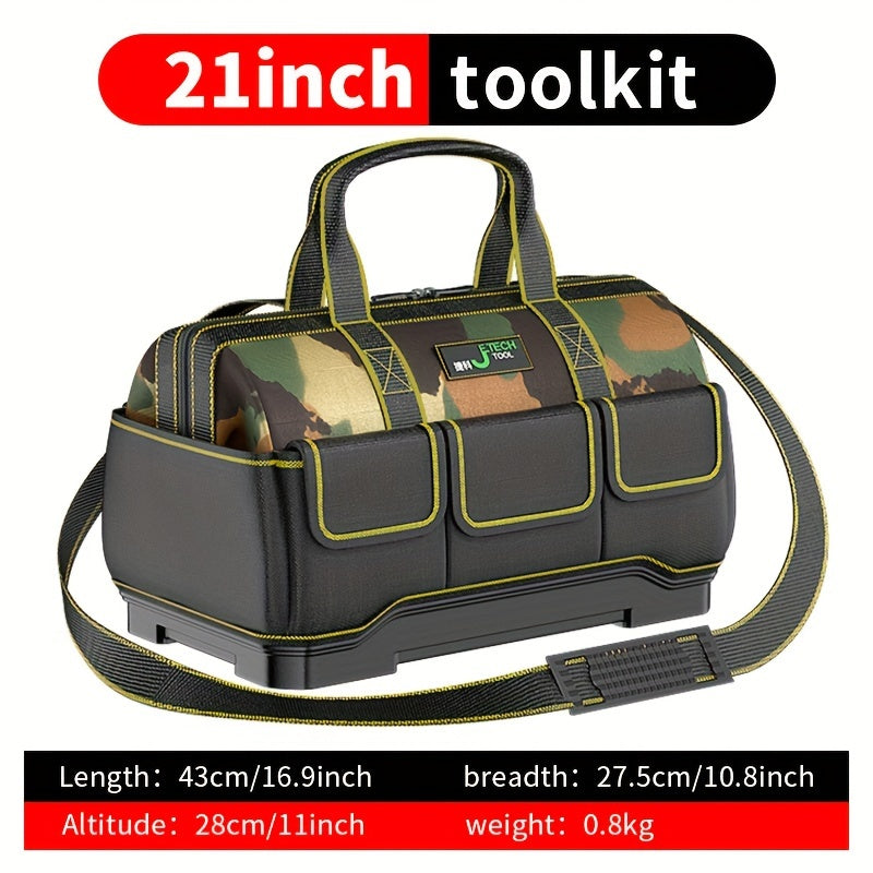 Electrician Camouflage Tool Bag with Thickened Durable Material and Large Capacity Pockets