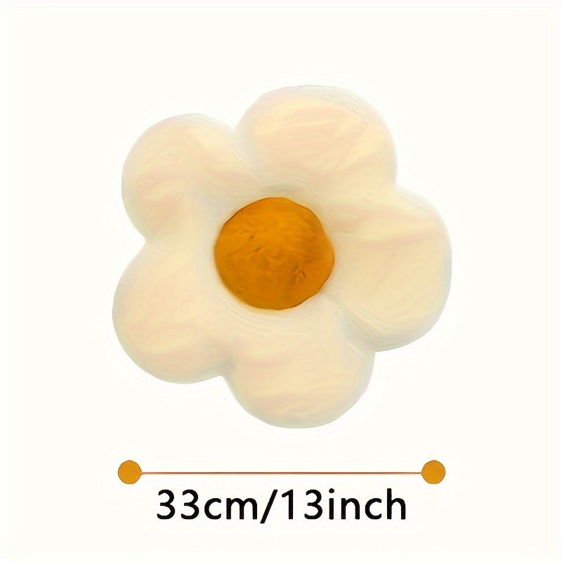 Flower Plush Pillow for Bedroom Sofa Decor with Fruit Embroidery 1 Pc