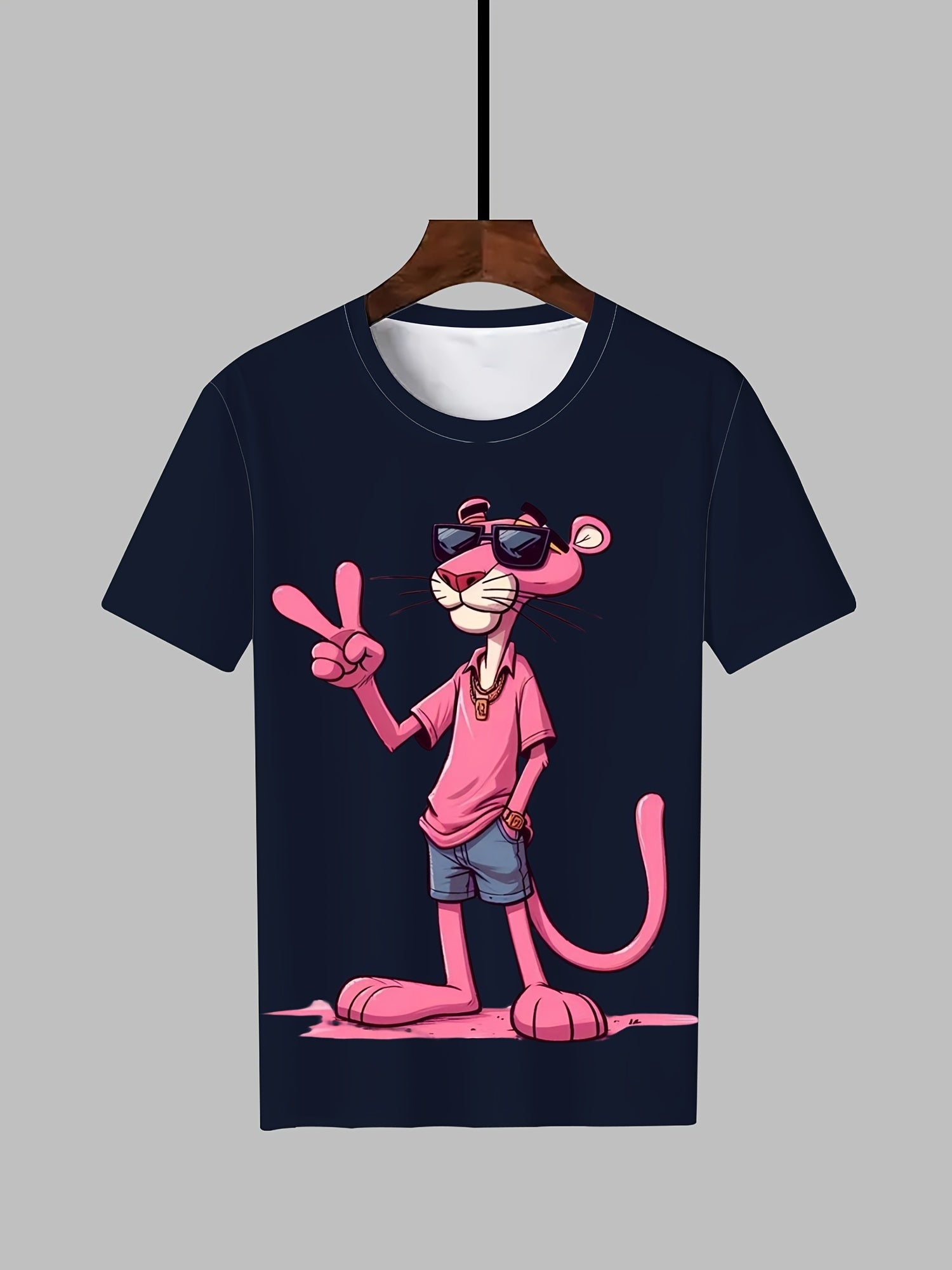 Camiseta de hombre con personaje de dibujos animados impreso en 3D, ropa casual de calle, manga corta, talla grande