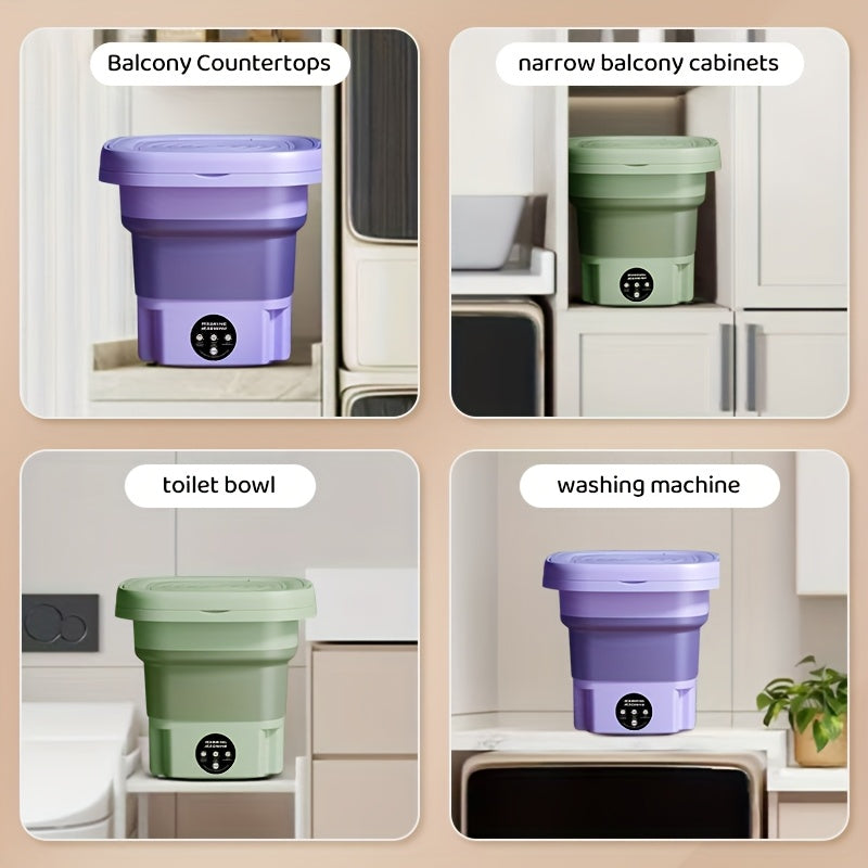 Portable 11L Compact Washing Machine for Apartments Dorms Hotels Small Clothes