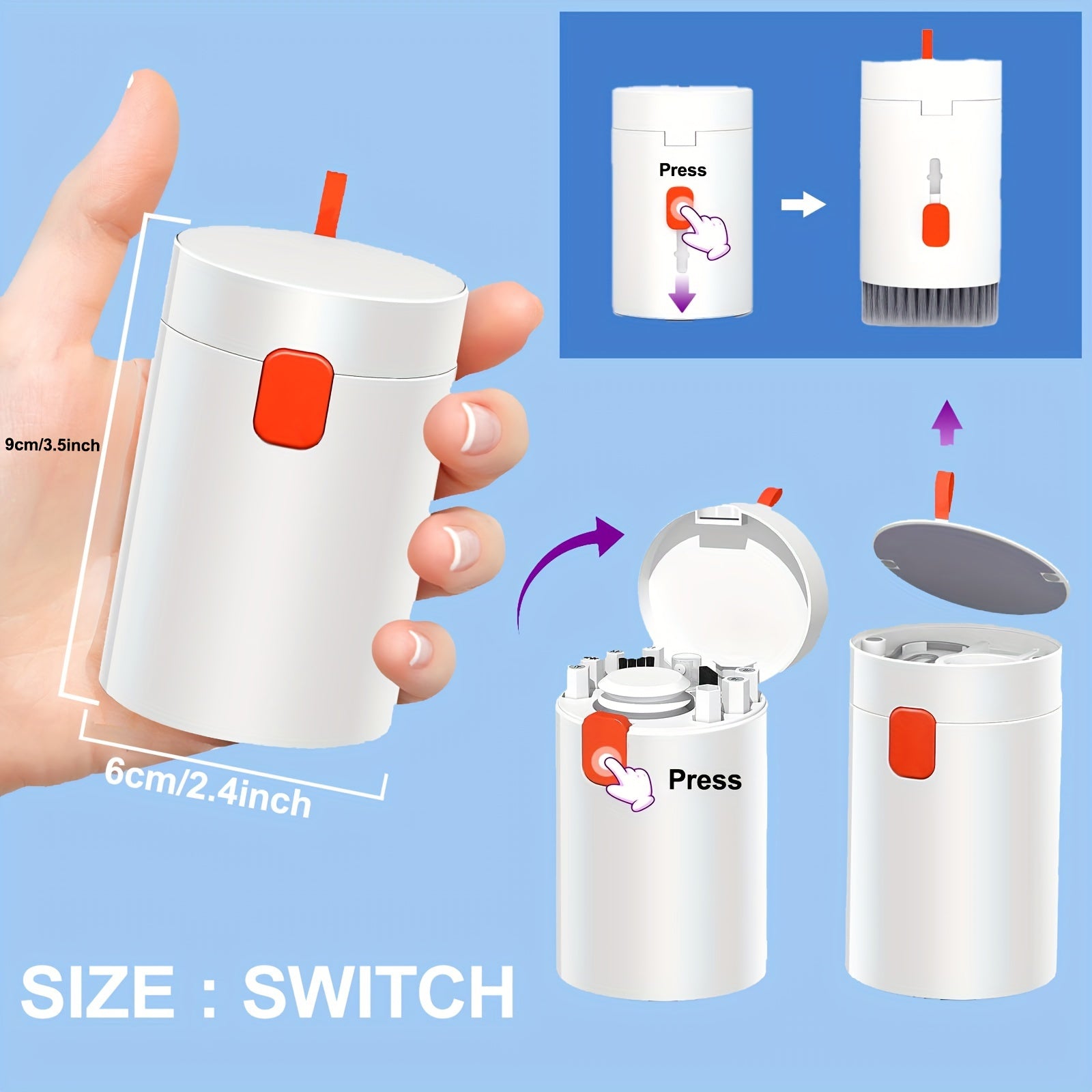 Plastic Dust Remover and Cleaner Kit for Keyboards Electronics and Mobile Phones