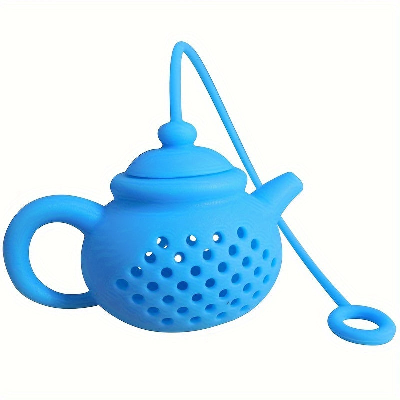 Reusable Silicone Teapot-Shaped Tea Infuser for Loose Leaf Tea, Small Kitchen Use