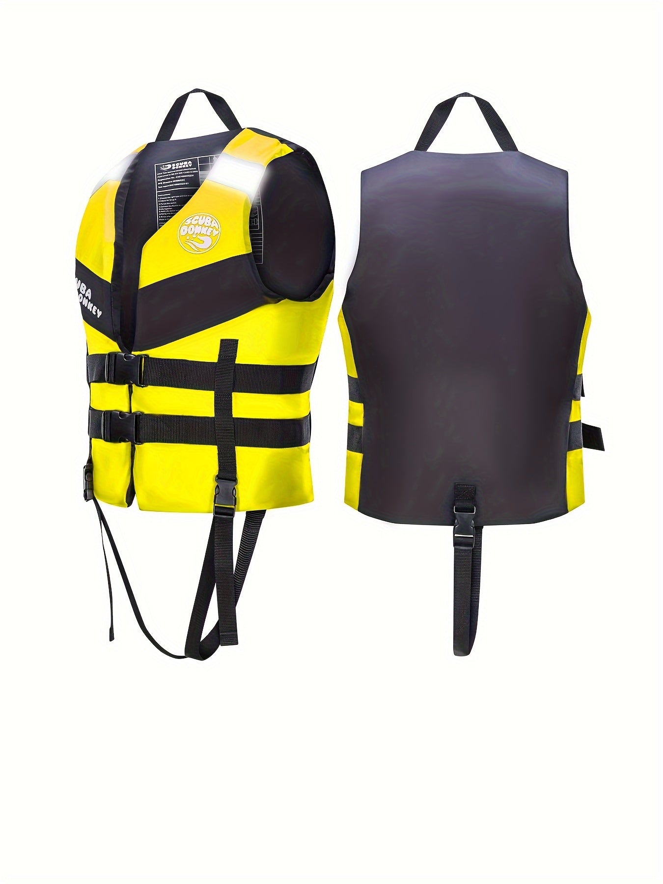 Polyester Water Sports V-Neck Life Jacket for Kayaking Boating Swimming Rafting