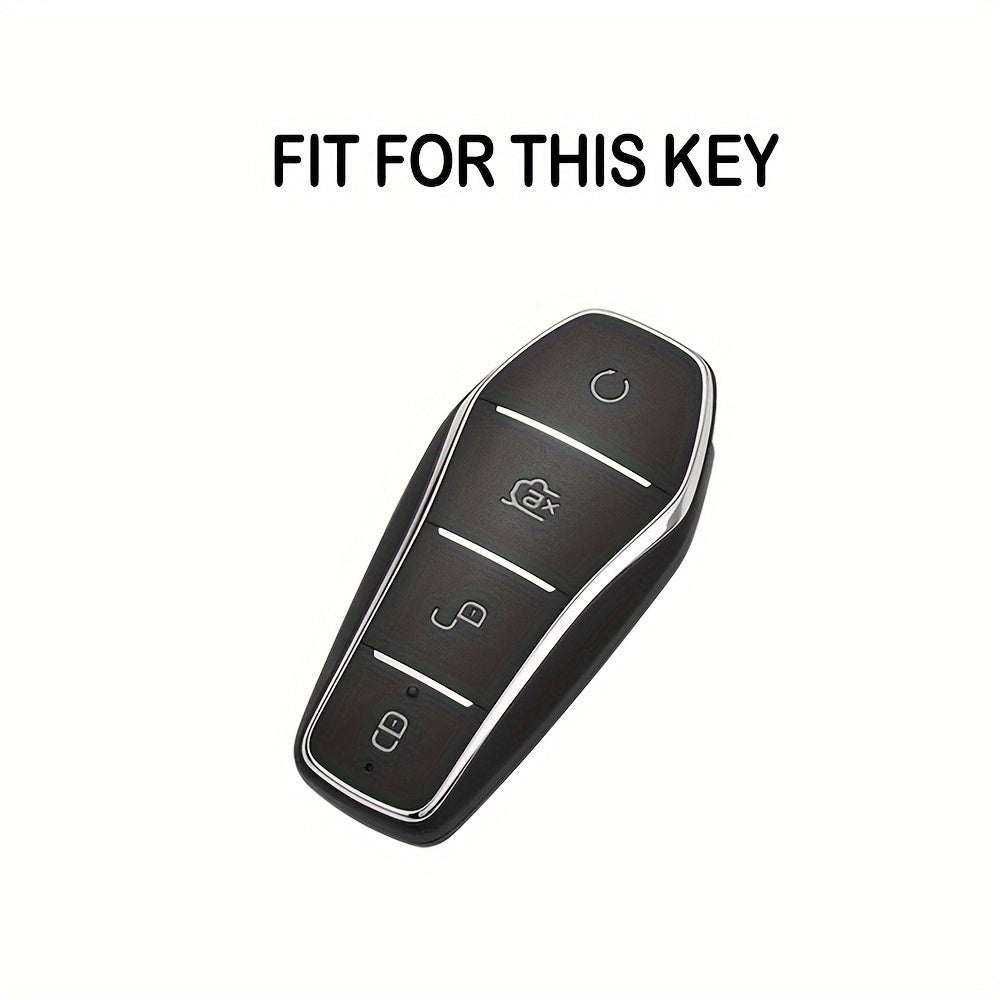 Car Key Case TPU Cover for EV Remote Control 4 Buttons Protection