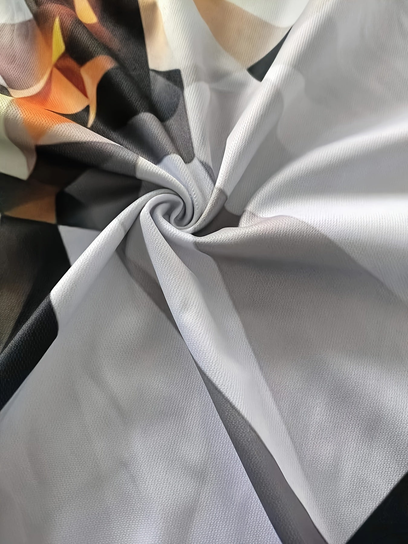 Plus Size Geometric Print Golf Shirt for Men Casual Spring Fall Winter