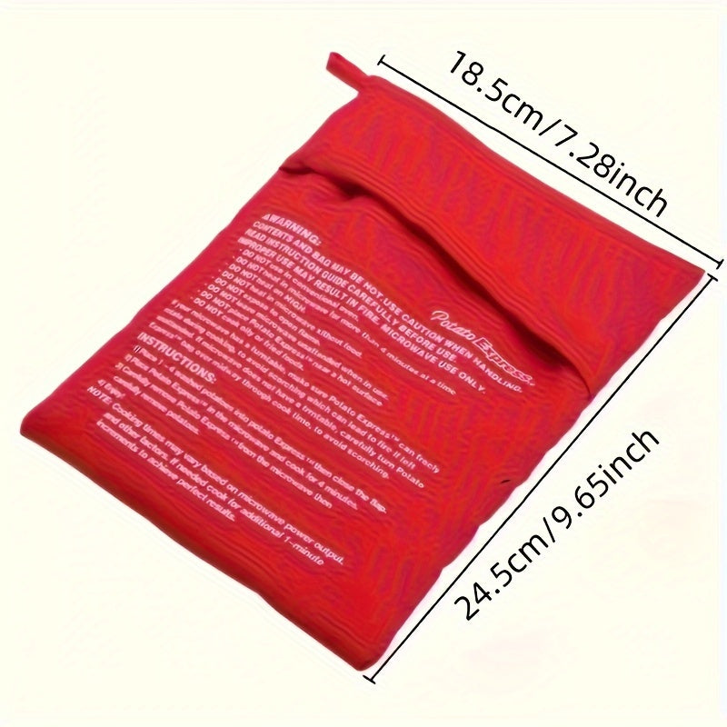 Kartoshka Express mikroto'lqinli sumkalar: Bir necha daqiqada mukammal pishirilgan kartoshkalarni xavfsiz tayyorlash uchun qayta ishlatiladigan naylon sumkalar - Har bir oshxona uchun zarur vosita