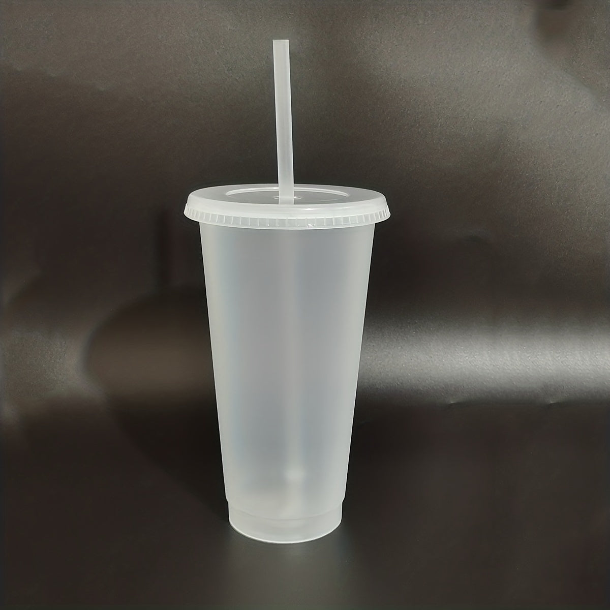 Reusable Plastic Cups with Straws and Lids, 5-Pack for Parties and Gifts