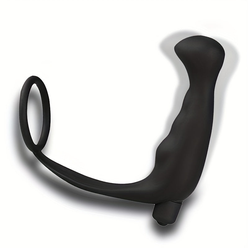 Men Vibrating Prostate Massager with 10 Speeds and Delay Ring