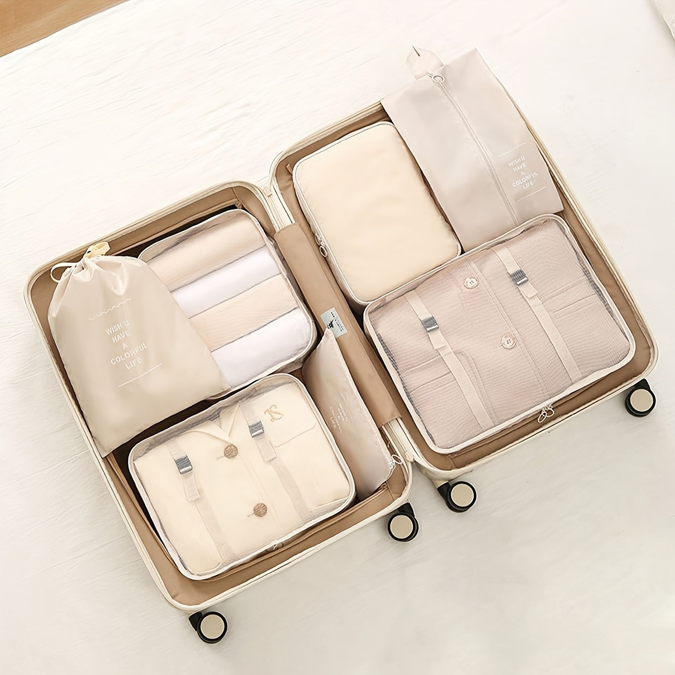 Maternity Organizer Bag Set 7 Pieces Polyester Travel and Hospital Storage