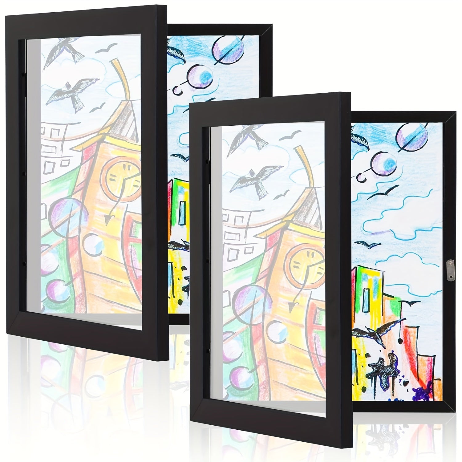 Oldindan ochiladigan rasm ramkasi to'plami 150 ta gorizontal va vertikal rasmlar yoki 3D hunarmandchilik uchun, bayramlarda uy yoki ofis bezatish uchun mukammal.