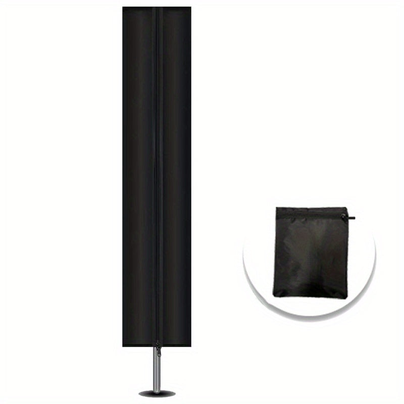 Outdoor Clothes Drying Rack Cover Waterproof Oxford Fabric Windproof Adjustable Drawstring Zipper Black