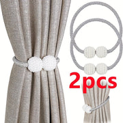 Magnetic Curtain Tiebacks Set for Securing Curtain Ropes Home Office Decor