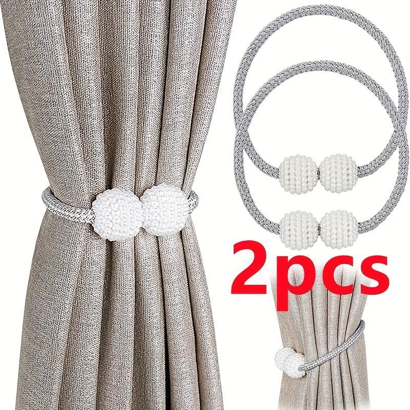 Magnetic Curtain Tiebacks Set for Securing Curtain Ropes Home Office Decor