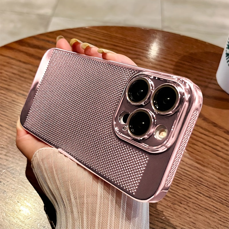 High-End Phone Case with Built-In Lens Film for iPhone 11-16 Polycarbonate Slim Cover
