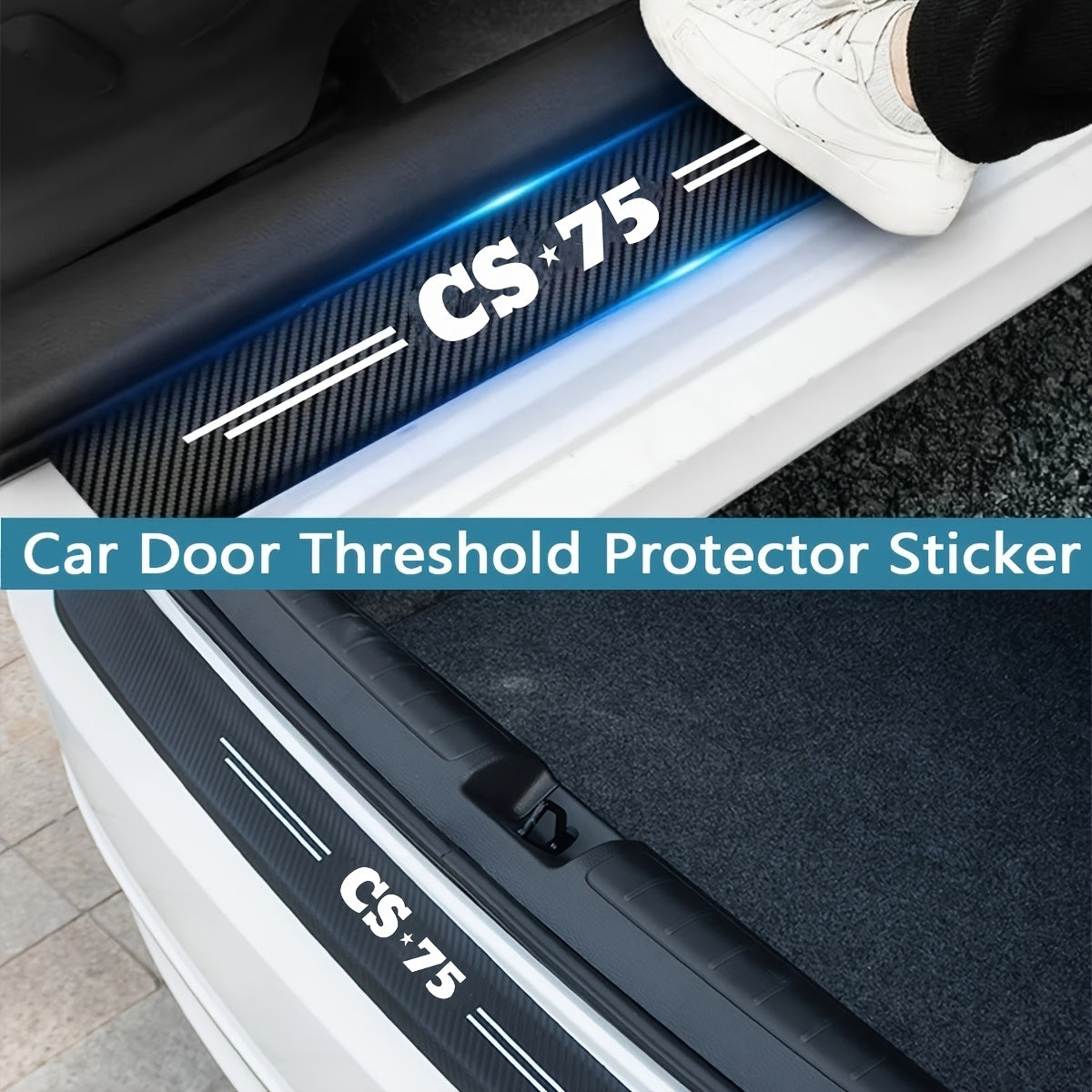 Car Door Sill Guards Vinyl Sticker Set for Car Bumper Protectors