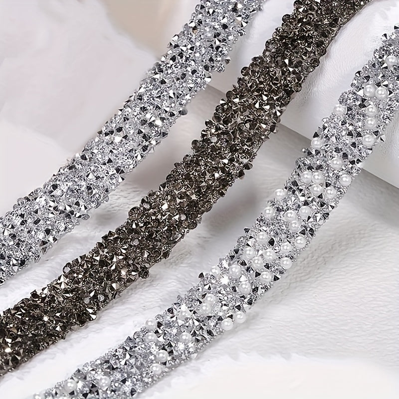 Self-Adhesive Crystal Rhinestone Ribbon for DIY Crafts and Decorations