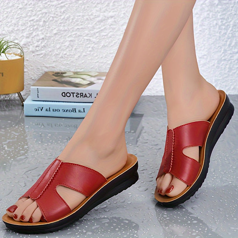 Women's Open Toe Slide Shoes Comfortable Casual Summer Outdoor