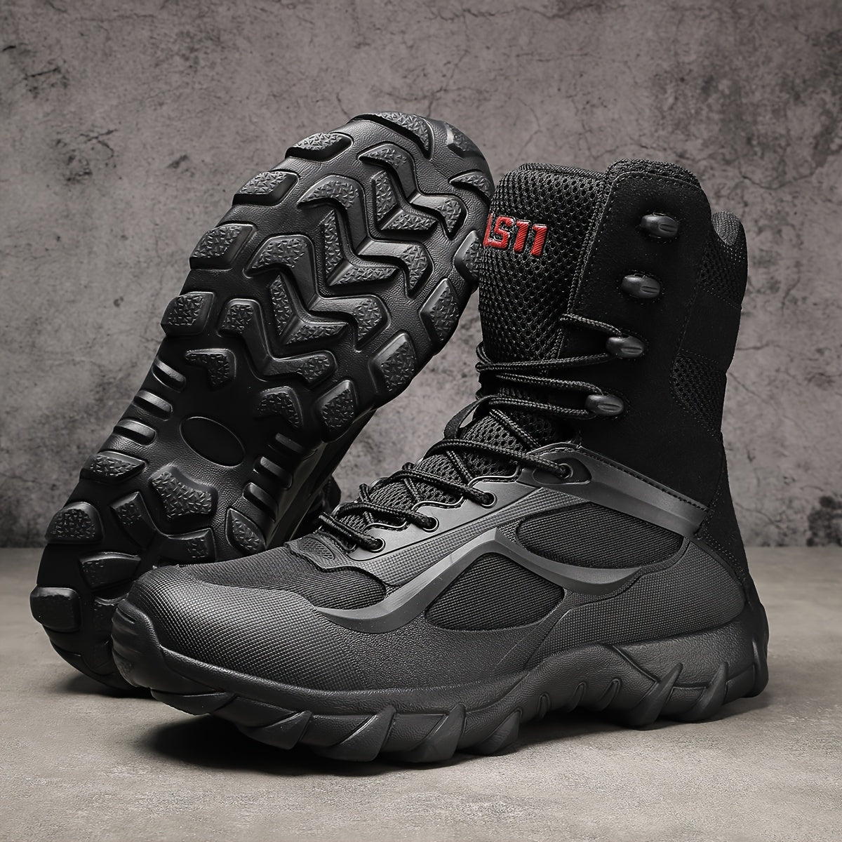 Men's Lightweight Tactical Hiking Boots with Faux Upper and PVC Sole for Outdoor and Daily Use