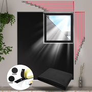 Blackout Curtain Panel Black Geometric Design for Bedroom Living Room Easy to Clean Stain-Resistant 1 Piece