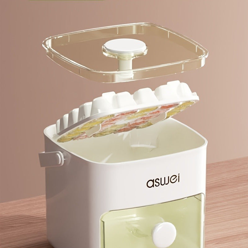 Portable Ice Maker for Refrigerator with 48-Cube Capacity, Ice Clip, 2 Compartments