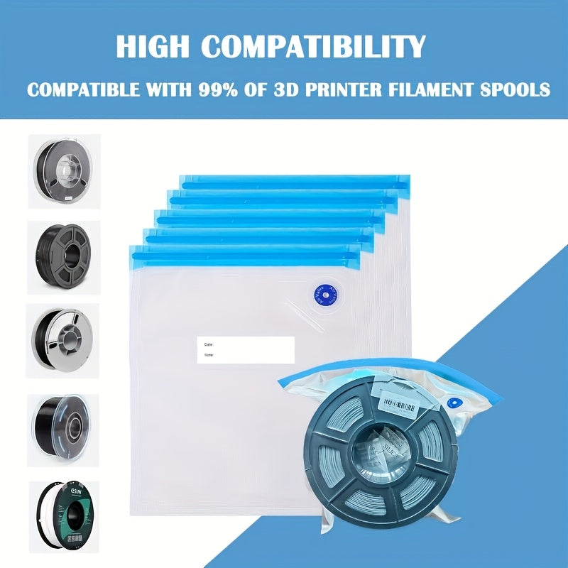 Large Airtight Storage Bag for 3D Printer Filament with Hand Pump 29.97x34.04 cm