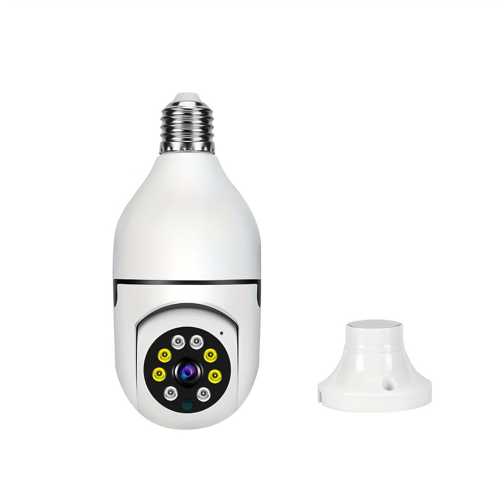 1080P HD Wireless WiFi Security Camera Bulb for Indoor Outdoor Surveillance with Two-Way Audio Motion Detection Pet Monitoring E27 Plug