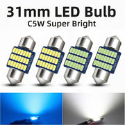 4PCS Super Bright LED Car Interior Lights White Blue 12V Festoon Bulb
