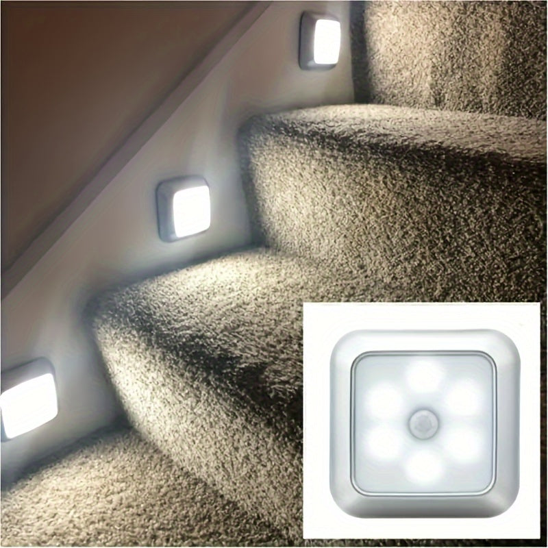 6LED Motion Sensor Night Light for Indoor Bedroom and Staircase Lighting