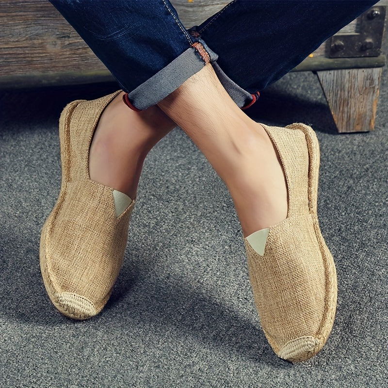 Men's Canvas Slip-On Espadrilles Casual Loafers for Walking and Comfort