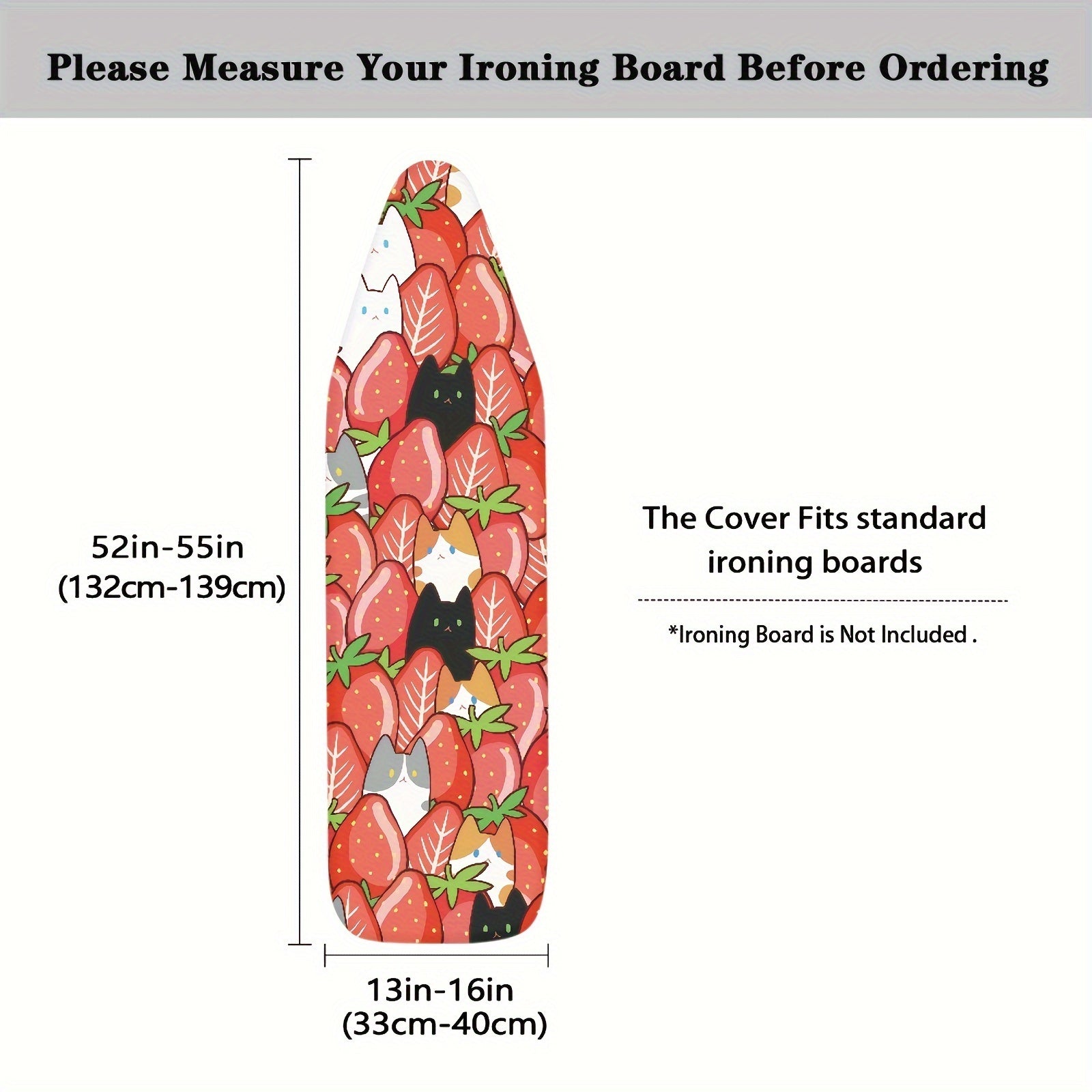 Ironing Cover with Cat Cartoon Design Non-Stick Dustproof Fit Standard Iron