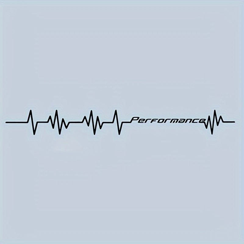 Декаль на виниловой основе Performance Heartbeat - прочная наклейка для лобового стекла, бампера, капота
