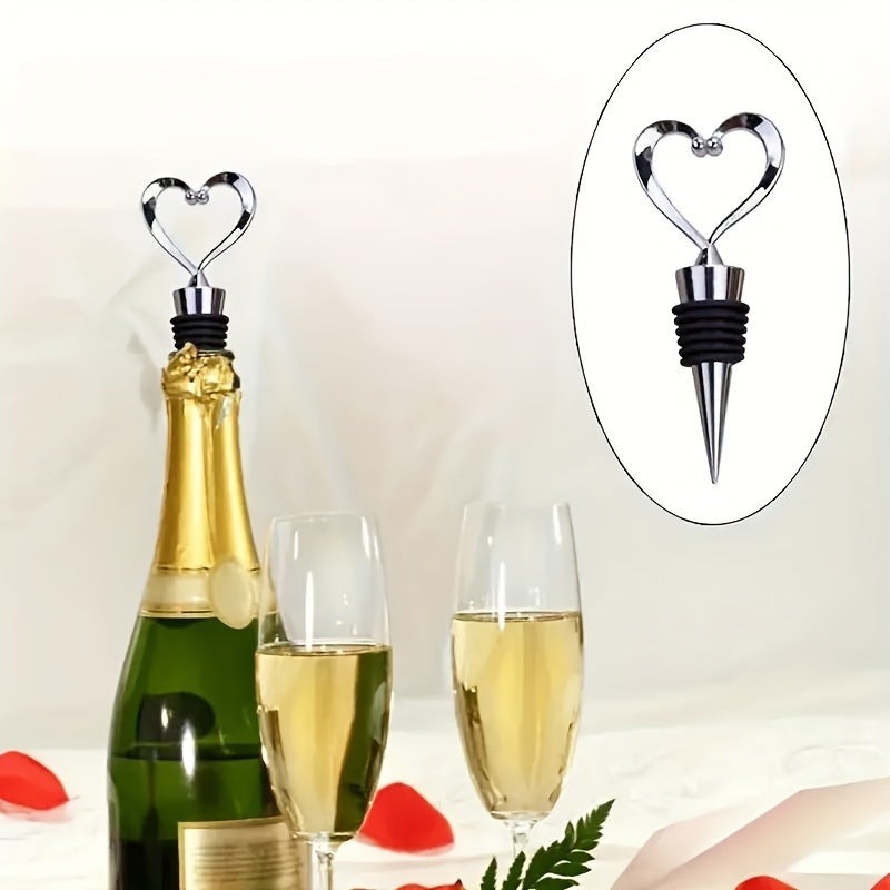 Heart-Shaped Red Wine Stopper ABS Plastic Keeps Wine Fresh for Celebrations