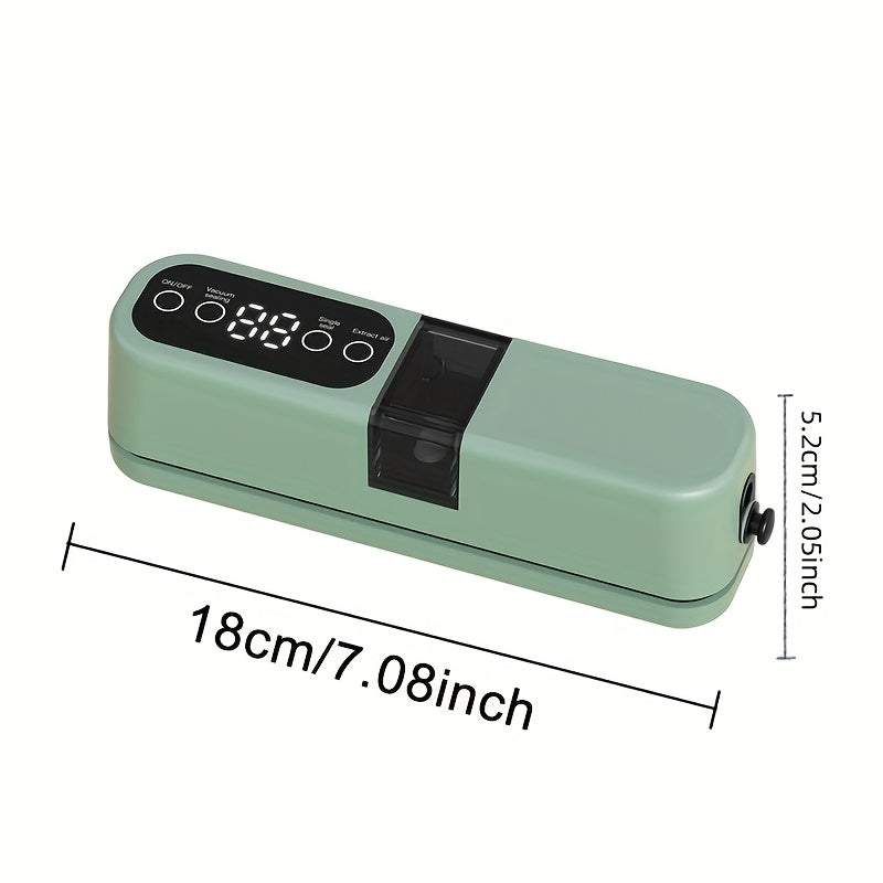 Uy sayohati uchun vizualizatsiya rezervuari bilan portativ vakuum yopishtiruvchi, USB bilan qayta zaryadlanadigan