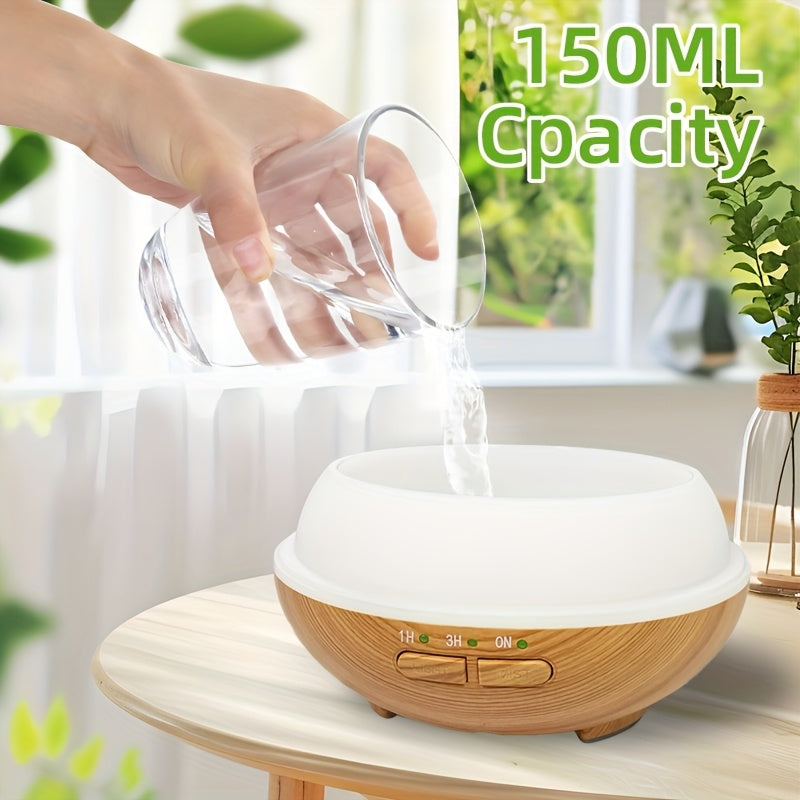 Ultrasonik asosiy yog'li diffuzor 150ml 3 ta taymer bilan avtomatik o'chirish namlatgich