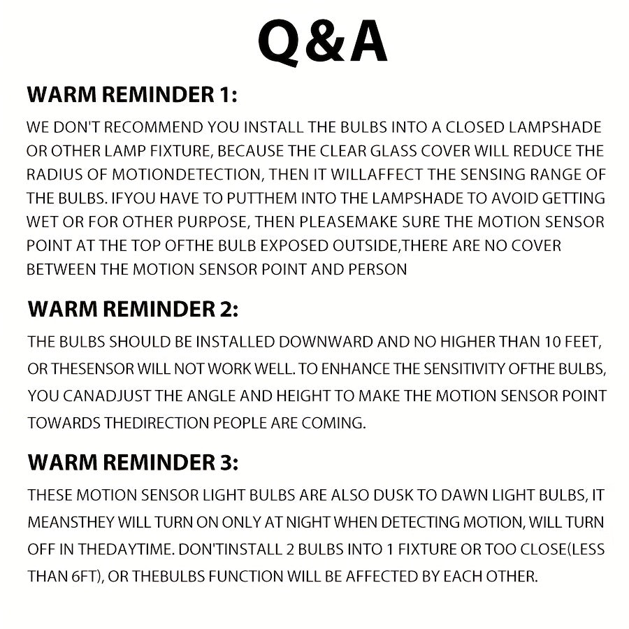 Bombilla de luz con sensor de movimiento LED 9W A19 E26 Iluminación de seguridad interior 3000K 6000K