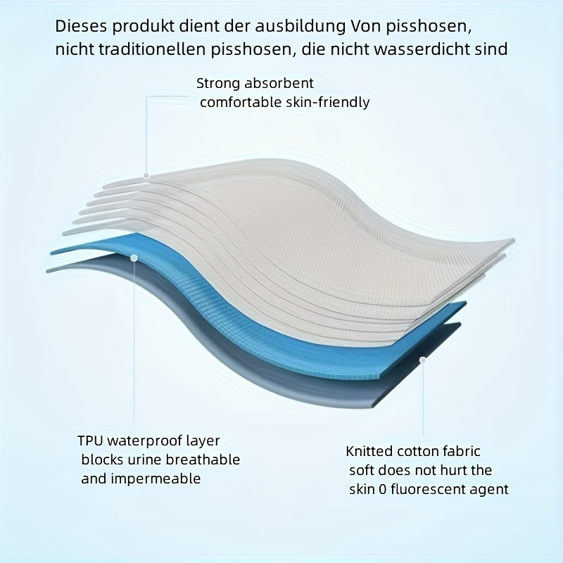 Kichkina bolalar uchun 6-qavatli paxta qayta ishlatiladigan o'quv pamperslari, yozgi foydalanish uchun