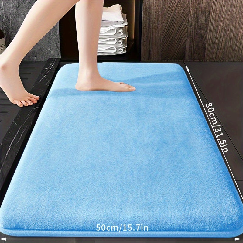 Thick Plush 25D Sponge Bath Mat Non-Slip Absorbent for Shower Kitchen Bedroom