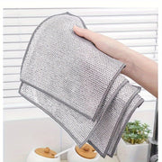 Pack of 5 Silver Nylon Dishcloths for Kitchen, Bathroom, and Patio Cleaning