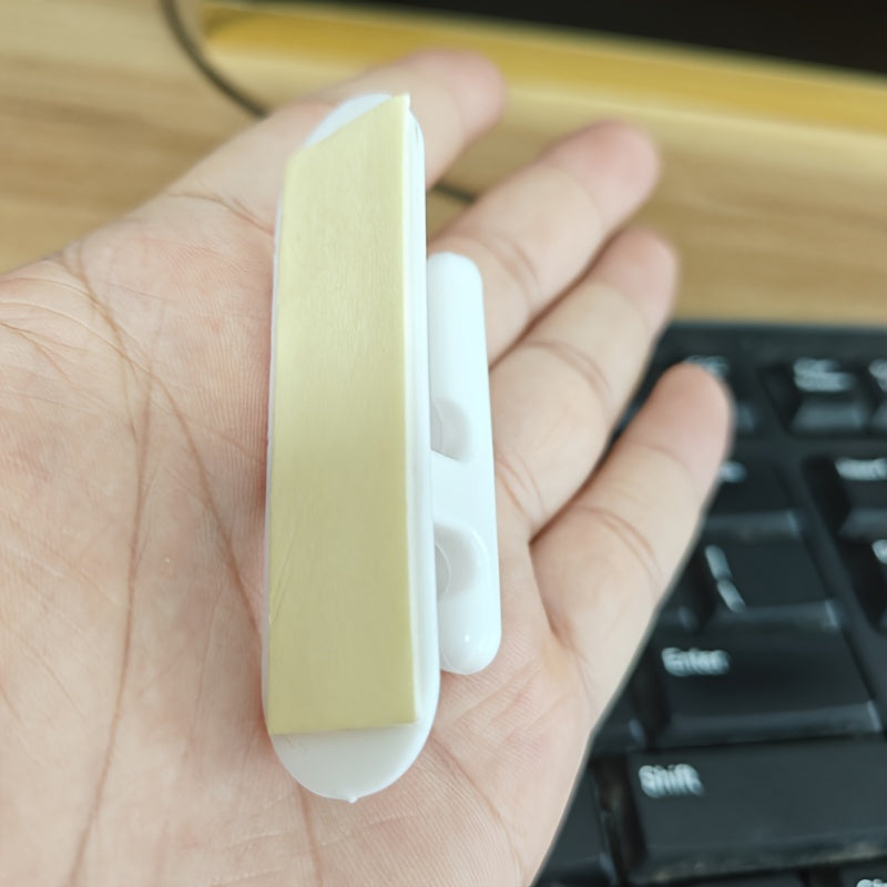 No-Drill Adhesive Curtain Hooks for Door and Shower Curtains 2 Pack