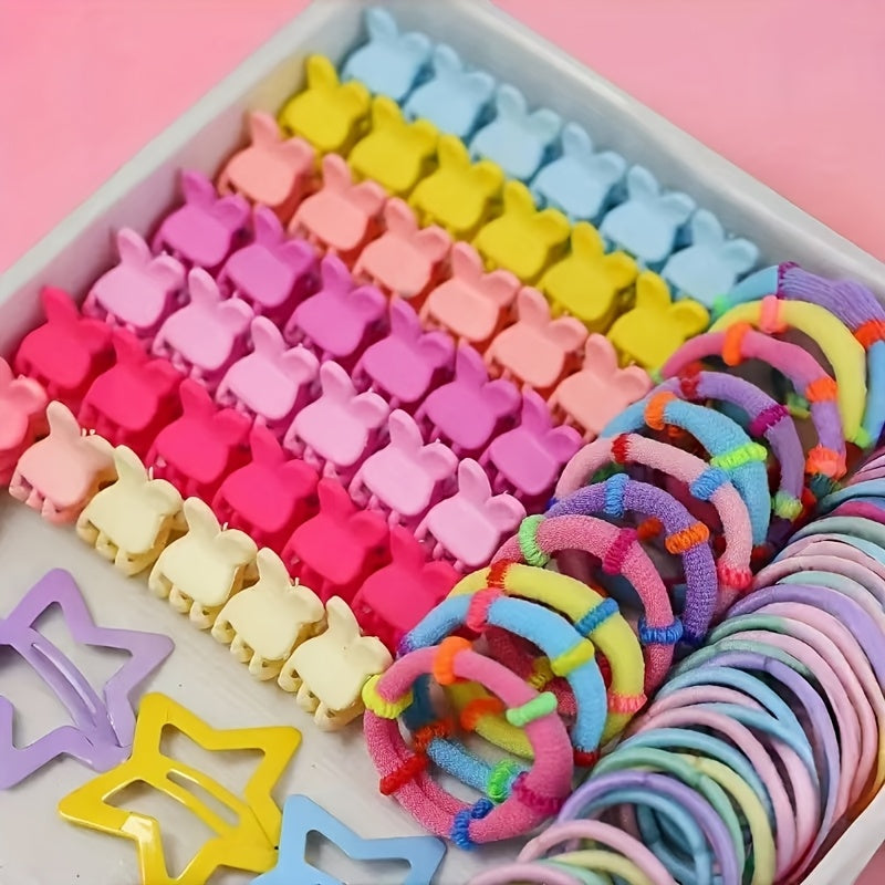 Set of 875 Colorful Star Hair Accessories Clips and Pins for Daily Wear or Gifting