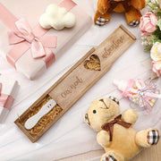 Wooden Keepsake Box for Pregnancy Tests Jewelry Storage Baby Shower Gift
