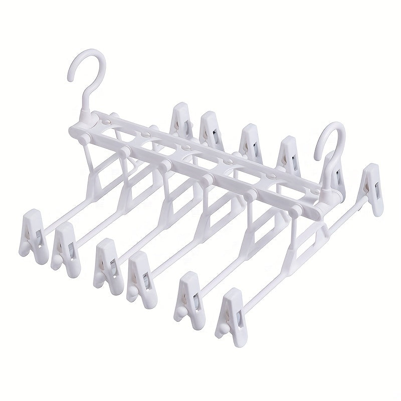 Foldable Multi-Layer Space-Saving Non-Slip Clothes Hanger for Trouser and Wardrobe Storage