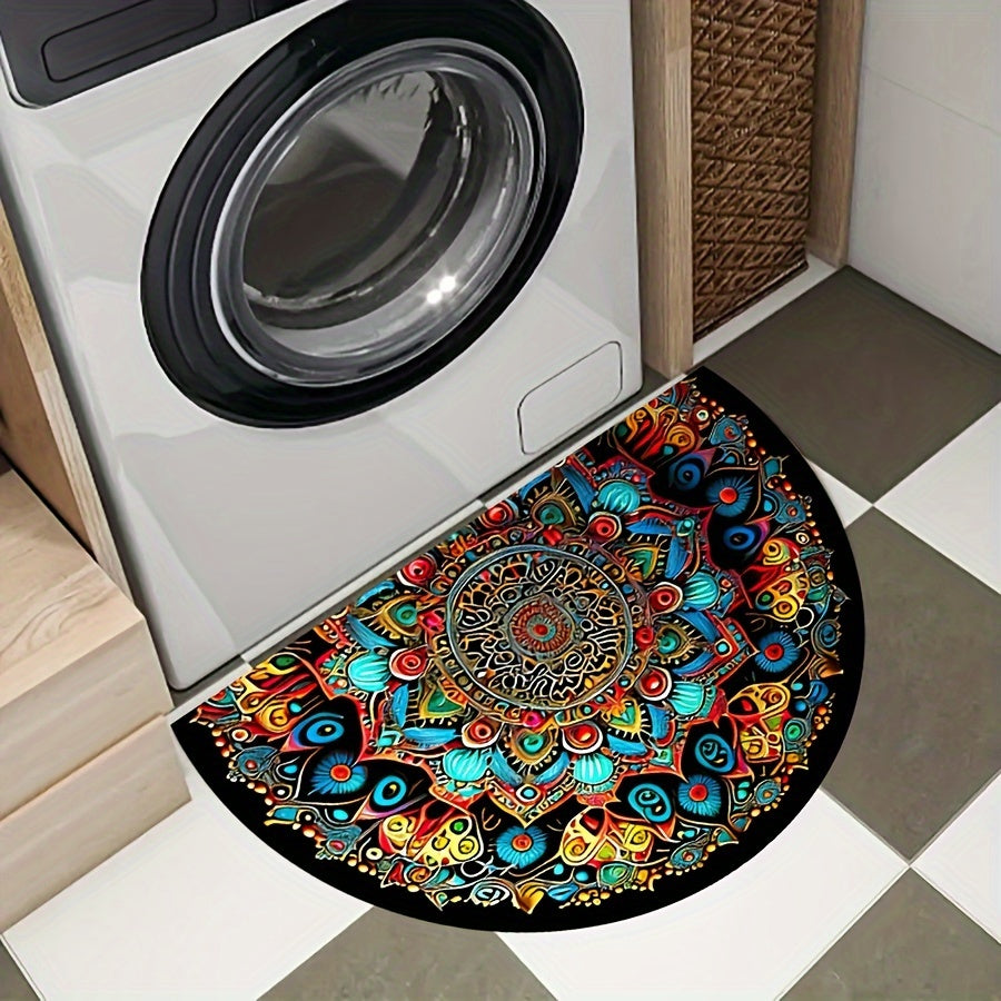 Outdoor Doormat Non-Slip Bohemian Mandala Thick Soft Sand Imprint