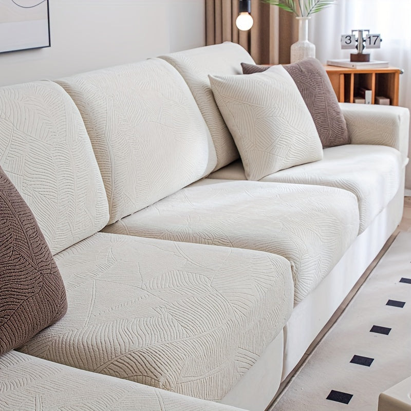 Универсальный комплект чехлов для подушек дивана для одно-, двух-, трех- и четырехместных диванов. Классический стиль, машинная стирка, защита ткани, мягкий материал, без украшений и принтов, вес ткани 250-300 г.