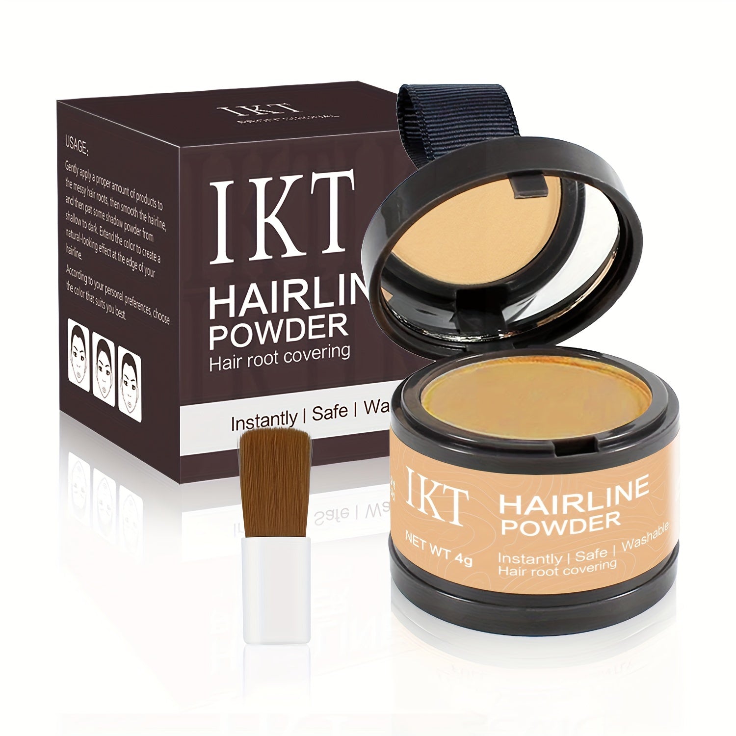Unisex Hairline Powder Thinning Hair Root Concealer Portable Plastic Powder