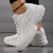 Women’s Breathable Mesh Running Shoes White Casual Sneakers for Walking and Jogging